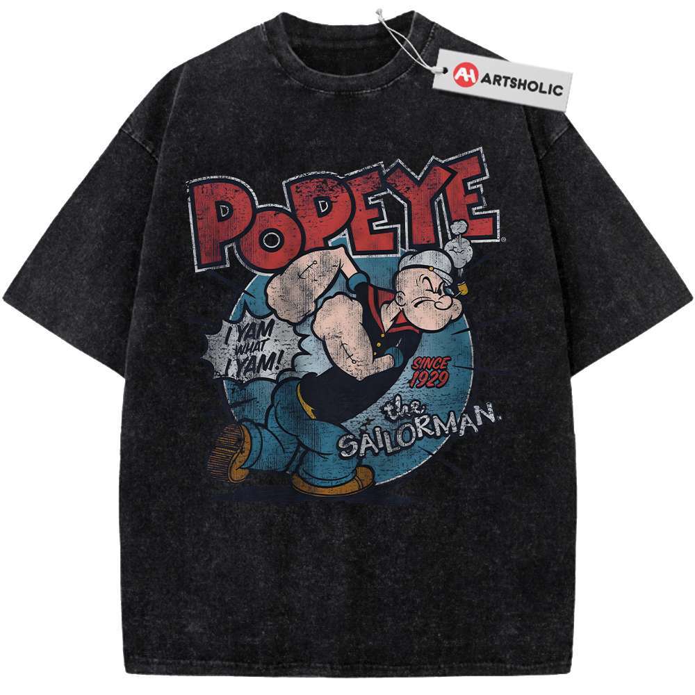 Alternative view of Popeye Shirt, Animated Shirt, Vintage T-Shirt