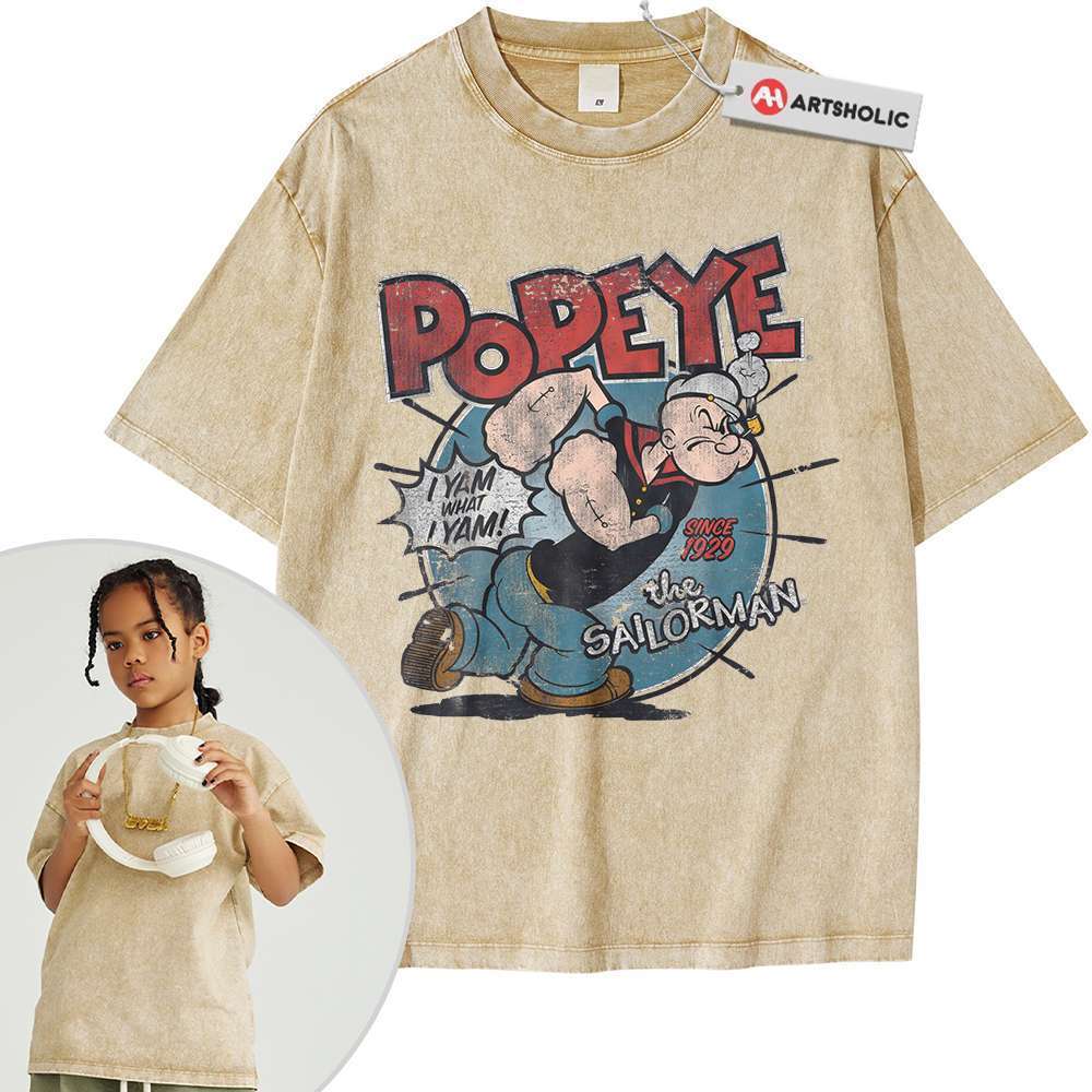 Alternative view of Popeye Shirt For Kids, Animated Shirt For Kids, Vintage T-Shirt For Kids