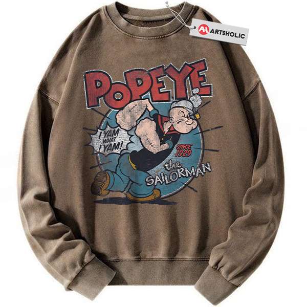 Alternative view of Popeye sweatshirt, Animated sweatshirt, Vintage Sweater