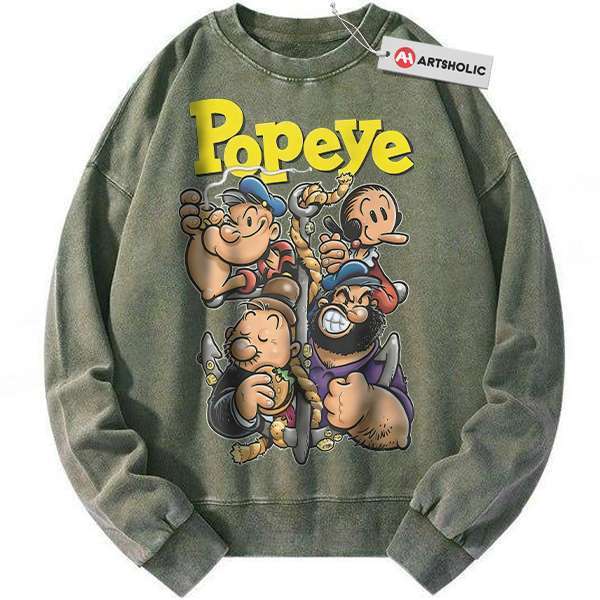 Alternative view of Popeye the Sailor Man Sweatshirt, Animated Sweatshirt, Vintage Sweater