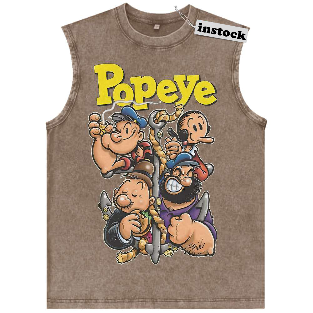 Popeye the Sailor Man Tank Top, Animated Tank Top, Vintage Tank Top