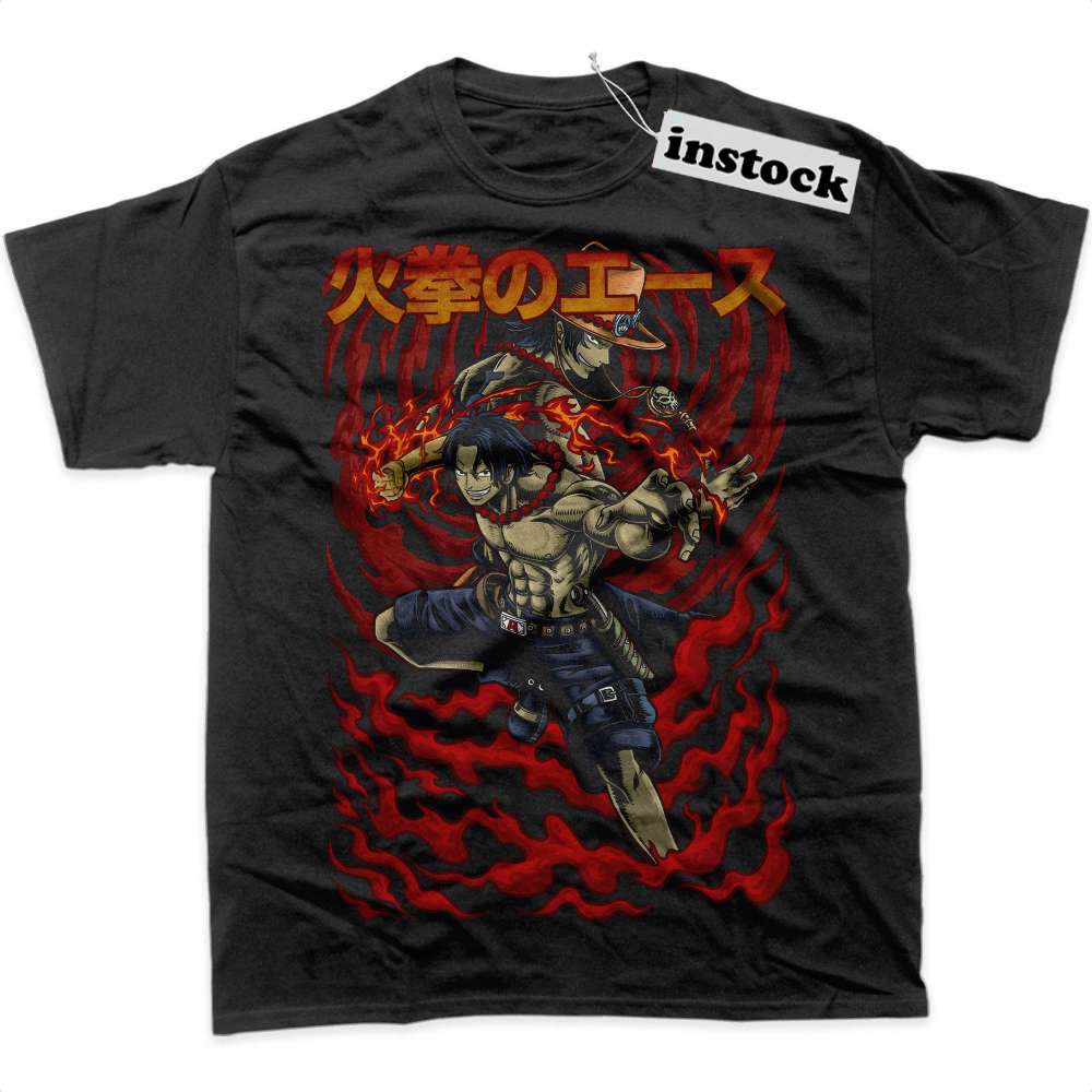 Portgas D Ace Shirt, One Piece Shirt, Anime Shirt, Graphic T-Shirt