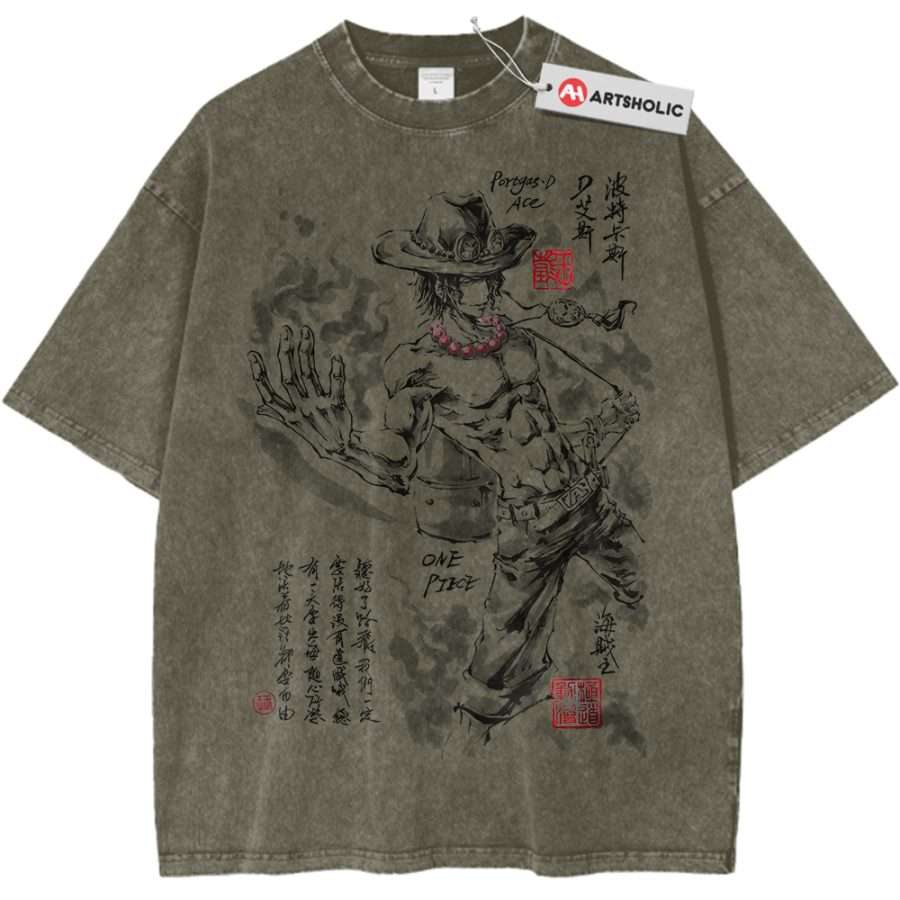 Alternative view of Portgas D Ace Shirt, One Piece Shirt, Anime Shirt, Vintage T-Shirt