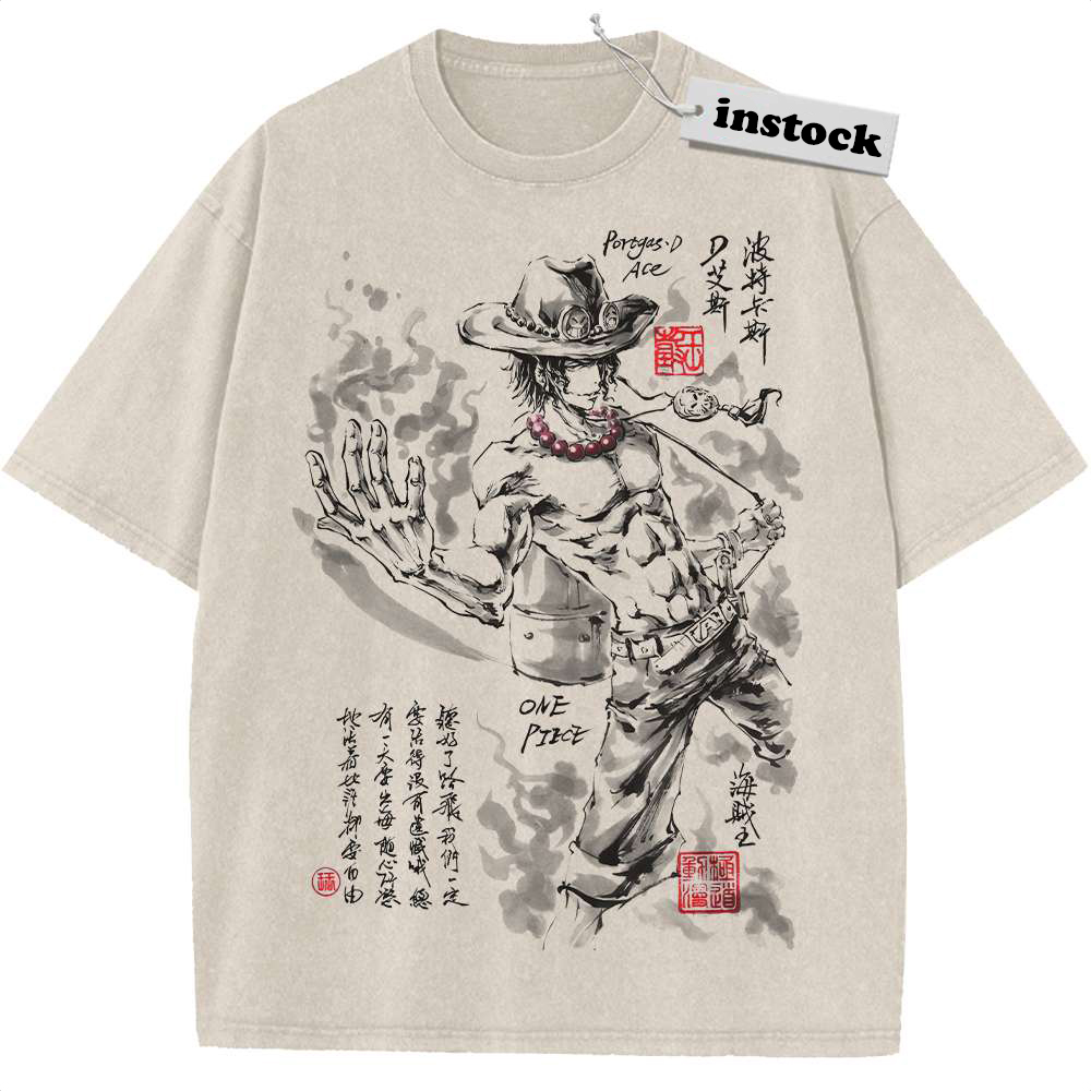 Portgas D Ace Shirt, One Piece Shirt, Anime Shirt, Vintage T-Shirt
