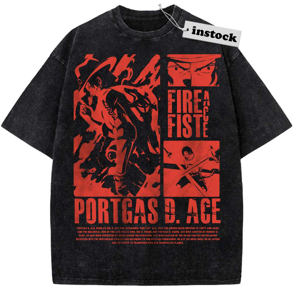 Portgas D Ace Shirt, One Piece Shirt, Anime Shirt, Vintage Tee
