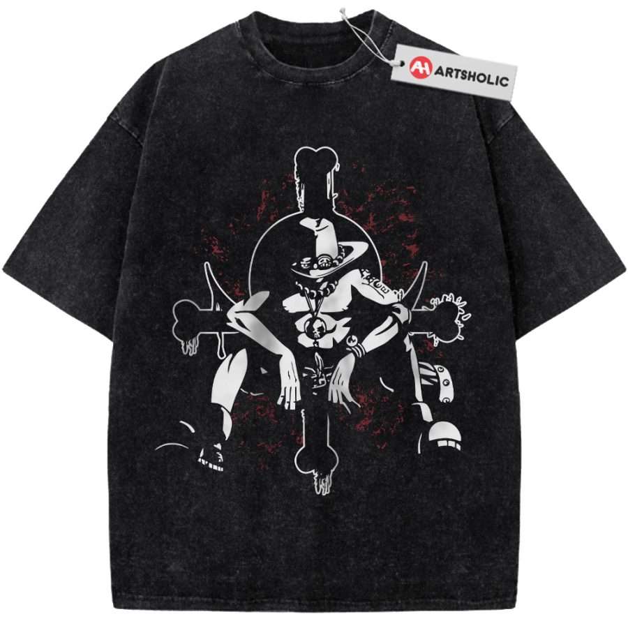 Alternative view of Portgas D Ace Shirt, One Piece Shirt, Anime Shirt, Vintage Tee