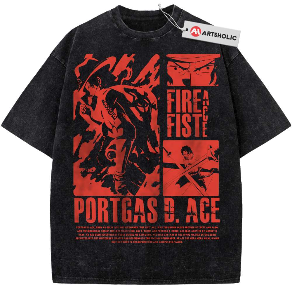 Portgas D Ace Shirt, One Piece Shirt, Anime Shirt, Vintage Tee