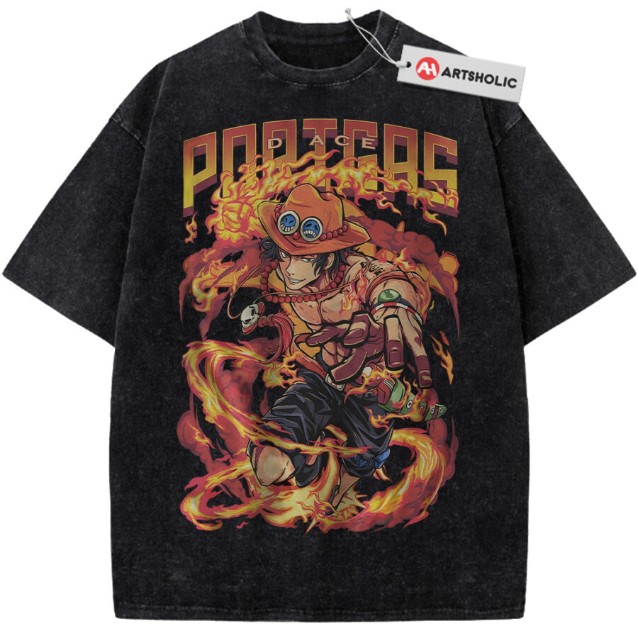 Alternative view of Portgas D Ace Shirt, One Piece Shirt, Anime Shirt, Vintage Tee
