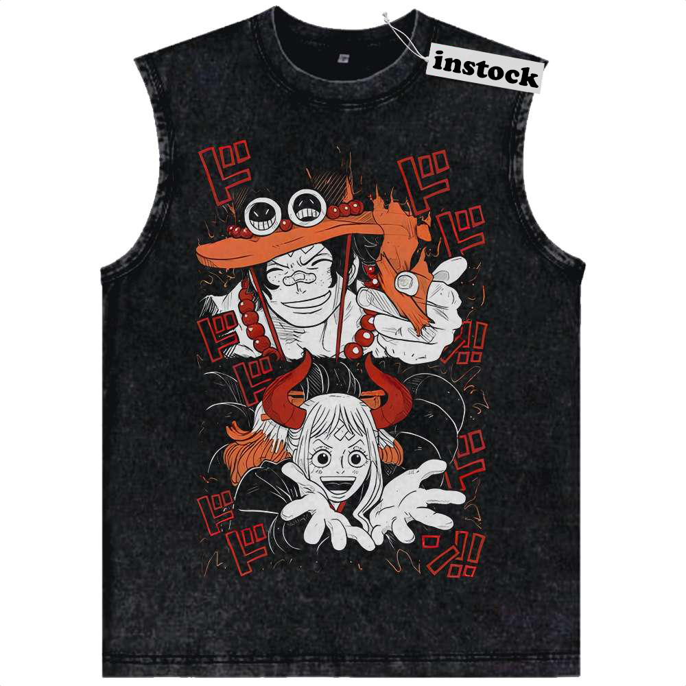 Portgas D Ace Tank Top, Yamato Tank Top, One Piece Tank Top, Anime Tank Top, Vintage Tank Top