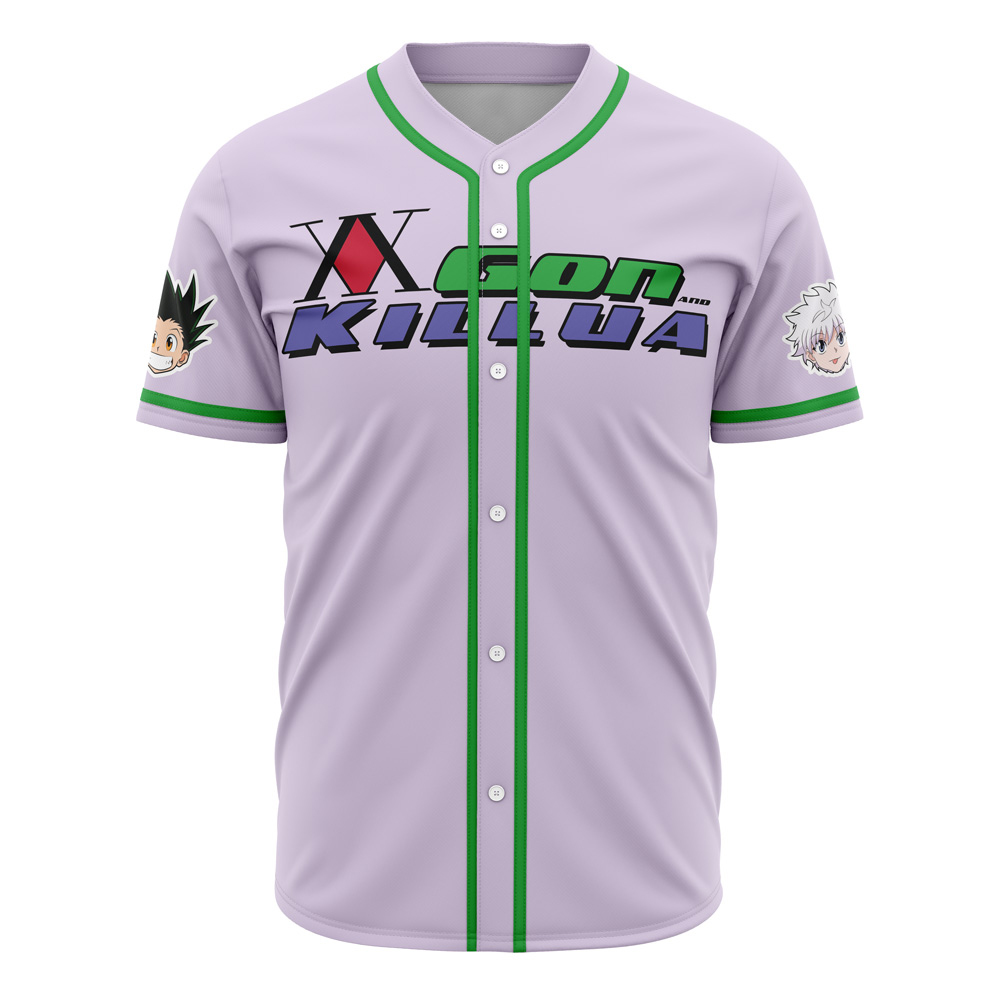 Power Duo Gon & Killua Hunter X Hunter Custom Baseball Jersey - Otaku Hall