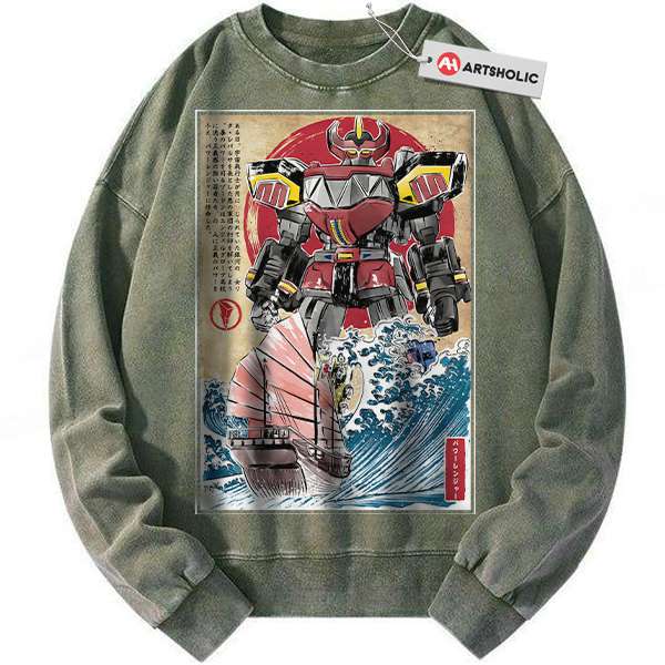 Alternative view of Power Ranger Sweatshirt, Animated Sweatshirt, Vintage Sweater