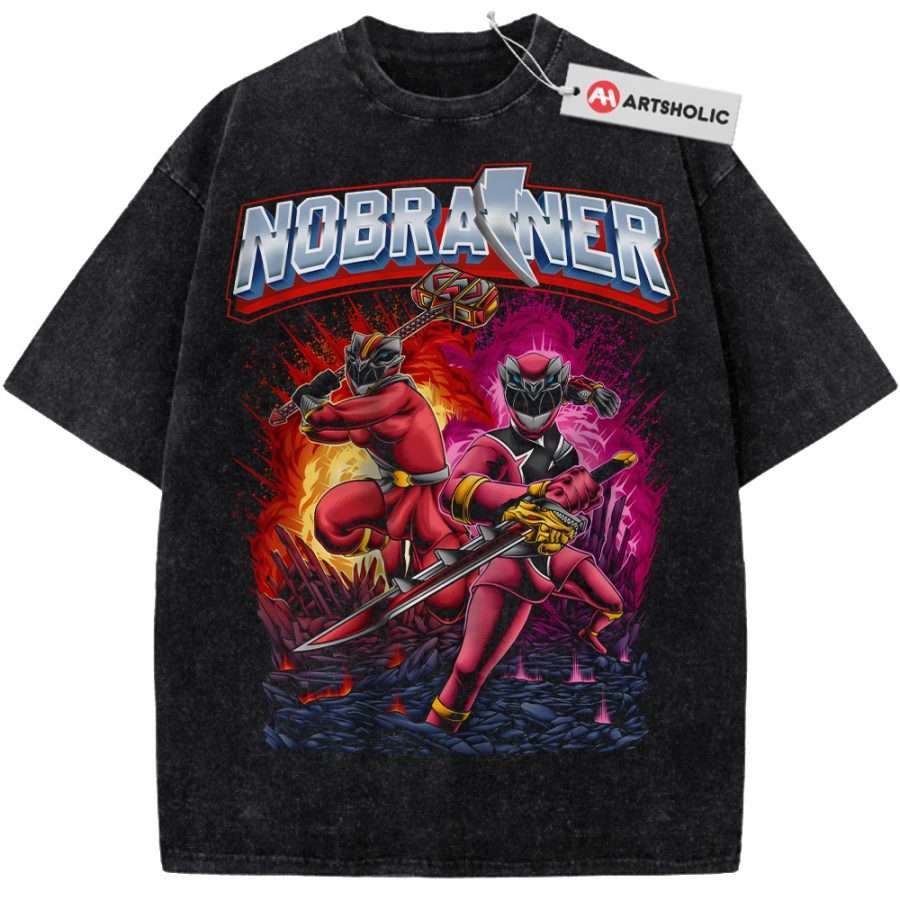 Alternative view of Power Rangers Shirt, Animated Shirt, Vintage T-Shirt