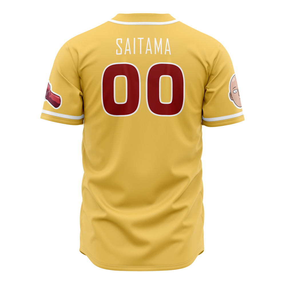 Alternative view of Power Saitama Punch Man Baseball Jersey
