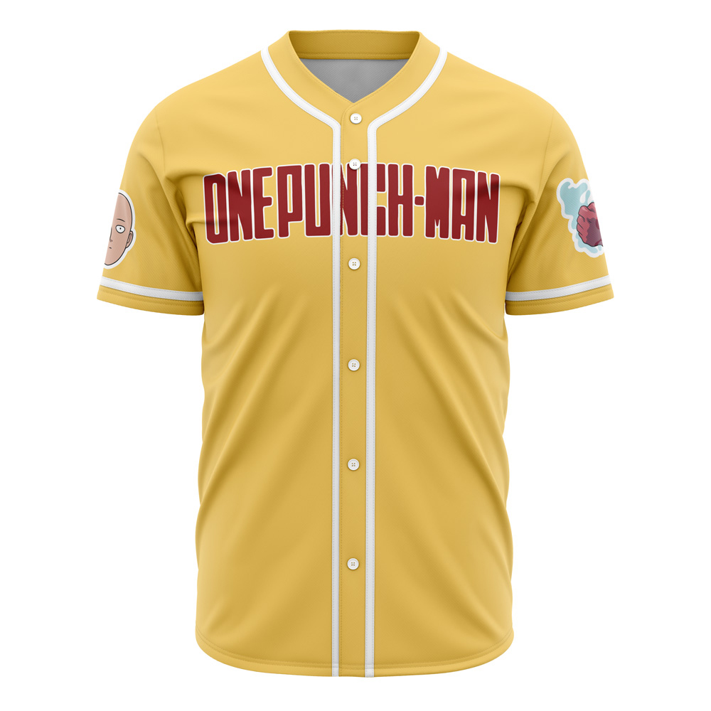 Power Saitama Punch Man Custom Baseball Jersey - Otaku Hall