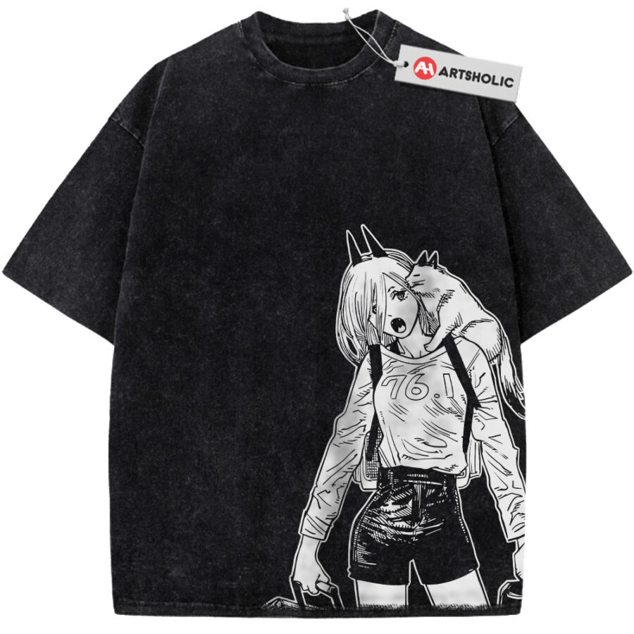 Alternative view of Power Shirt, Chainsaw Man Shirt, Anime Shirt, Vintage T-Shirt