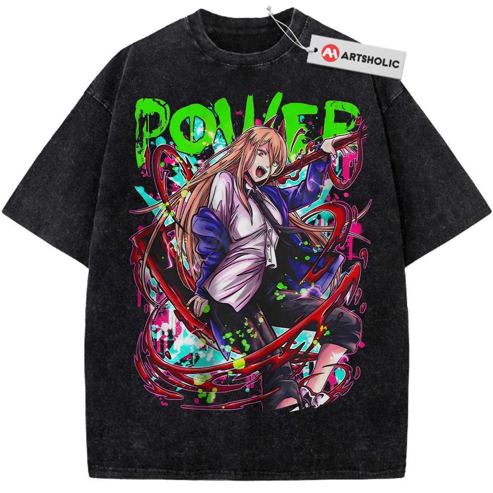 Alternative view of Power Shirt, Chainsaw Man Shirt, Anime Shirt, Vintage T-Shirt