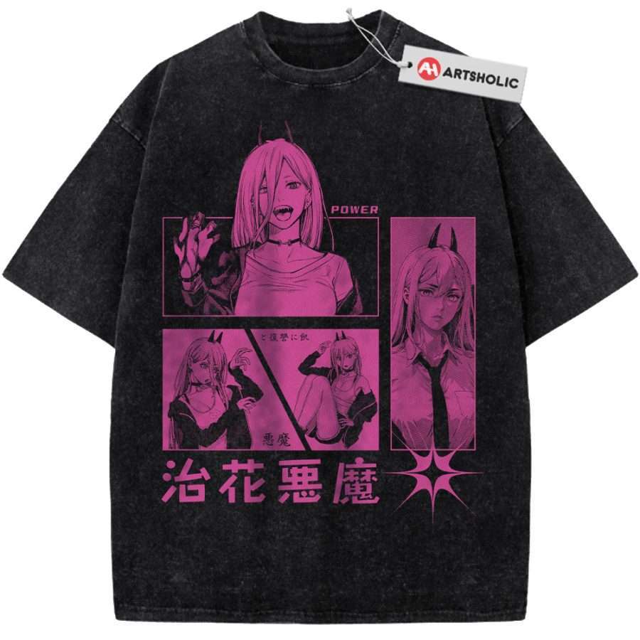 Alternative view of Power Shirt, Chainsaw Man Shirt, Anime Shirt, Vintage Tee