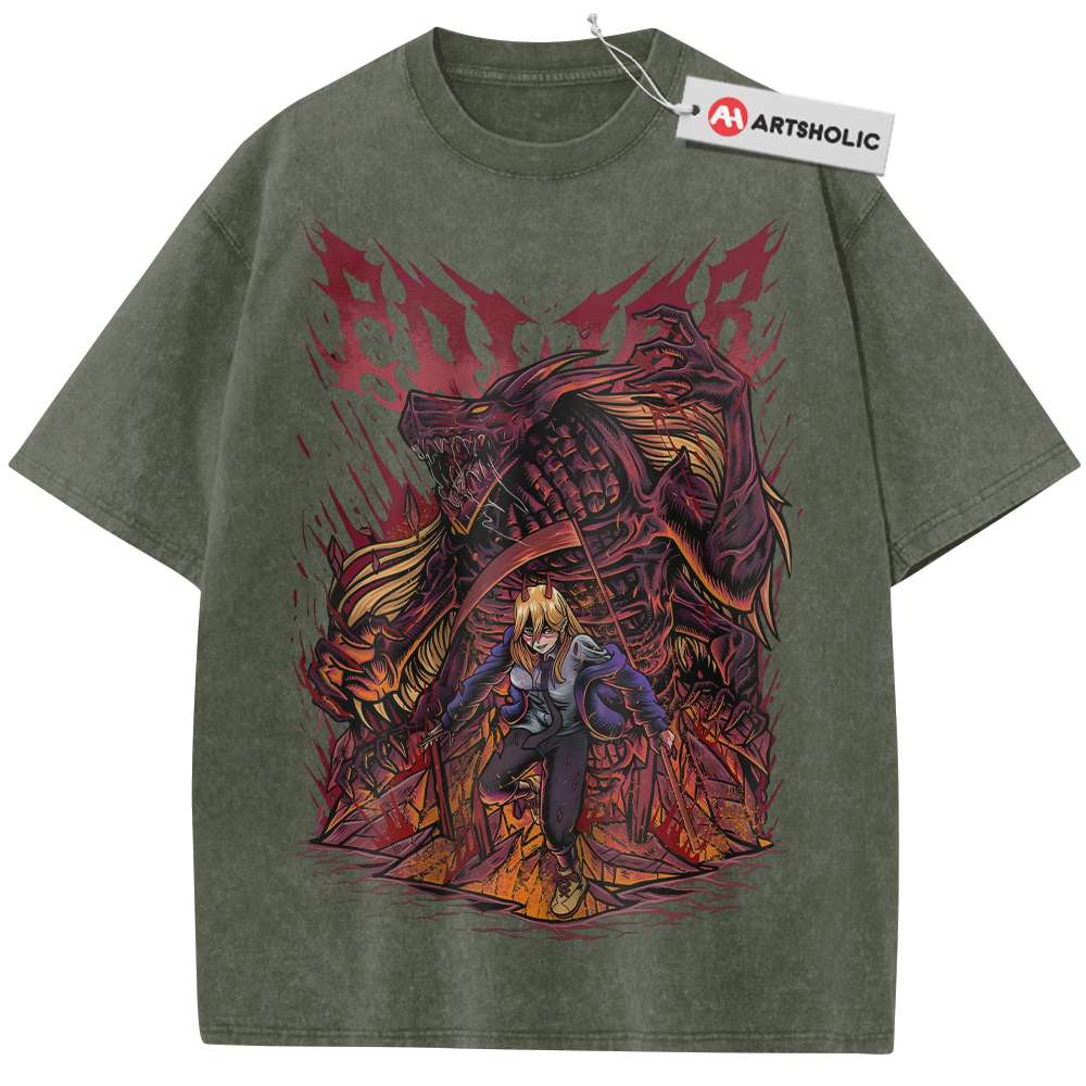 Alternative view of Power Shirt, Chainsaw Man Shirt, Anime Shirt, Vintage Tee