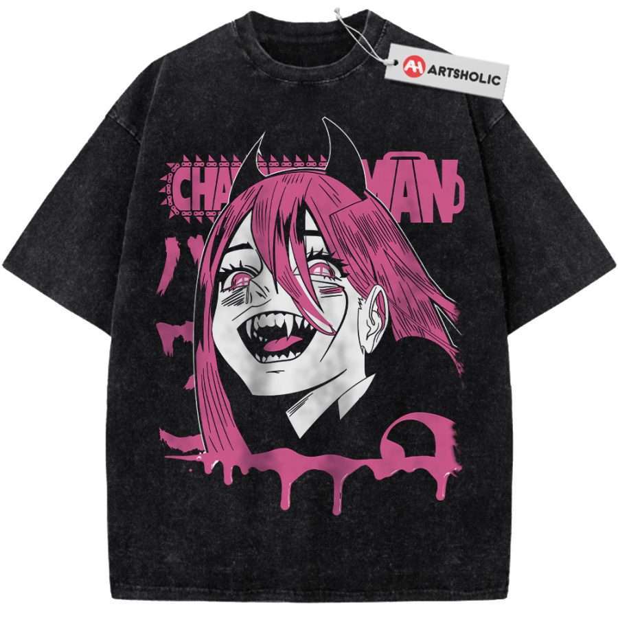 Alternative view of Power Shirt, Chainsaw Man Shirt, Anime Shirt, Vintage Tee