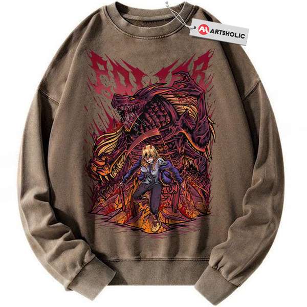 Alternative view of Power Sweatshirt, Chainsaw Man Sweatshirt, Anime Sweatshirt, Vintage Sweater
