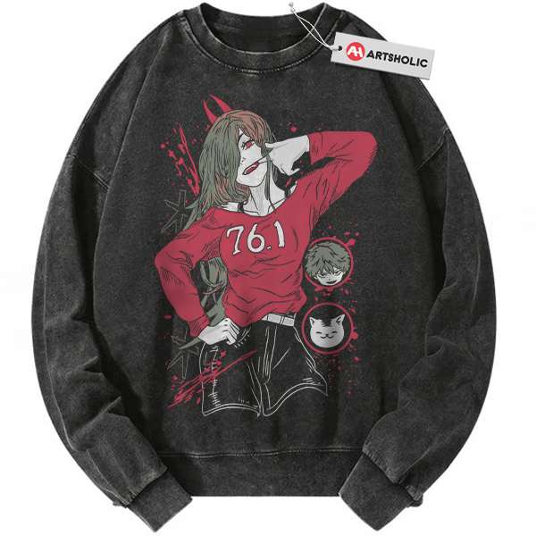 Power Sweatshirt, Chainsaw Man Sweatshirt, Anime Sweatshirt, Vintage Sweatshirt