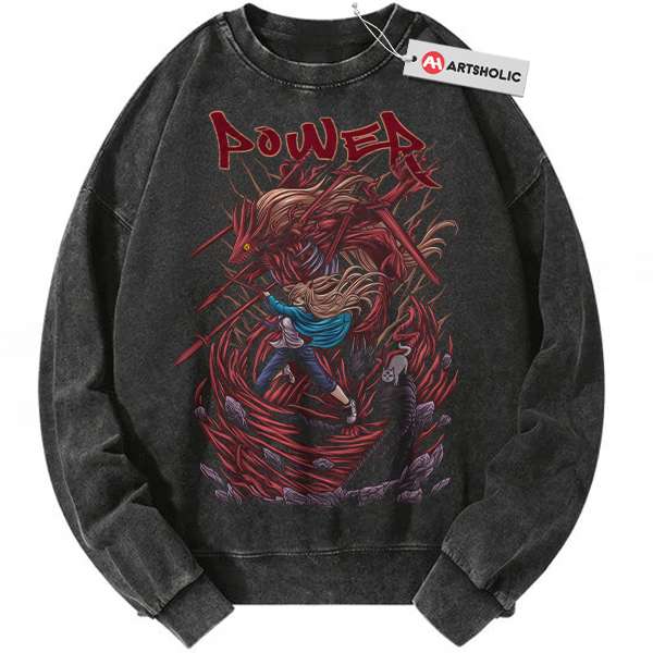 Power Sweatshirt, Chainsaw Man Sweatshirt, Anime Sweatshirt, Vintage Sweatshirt