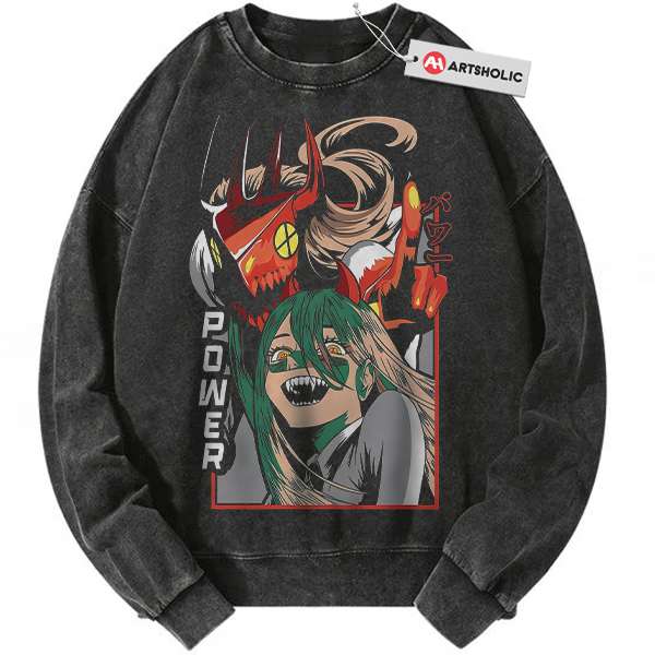 Power Sweatshirt, Chainsaw Man Sweatshirt, Anime Sweatshirt, Vintage Sweatshirt