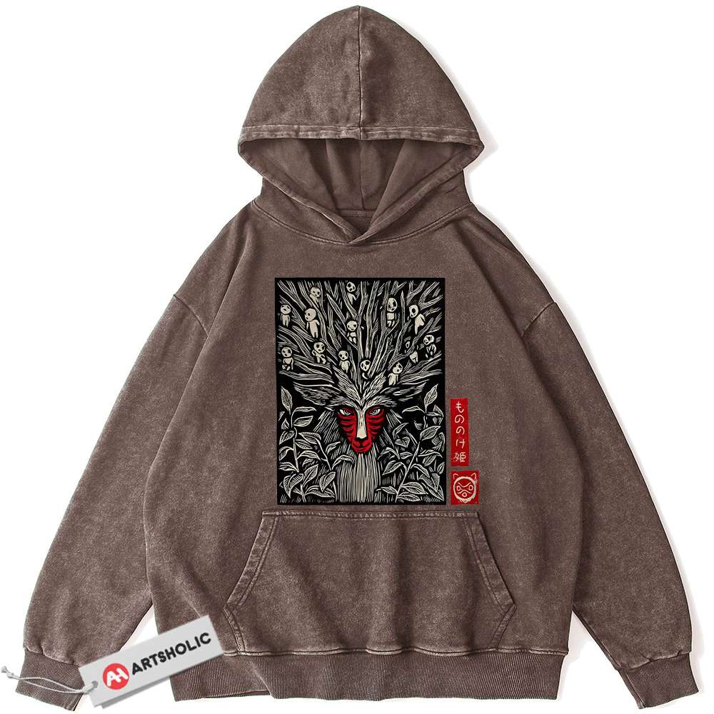 Alternative view of Princess Mononoke Hoodie, Studio Ghibli Hoodie, Anime Hoodie, Vintage Hoodie