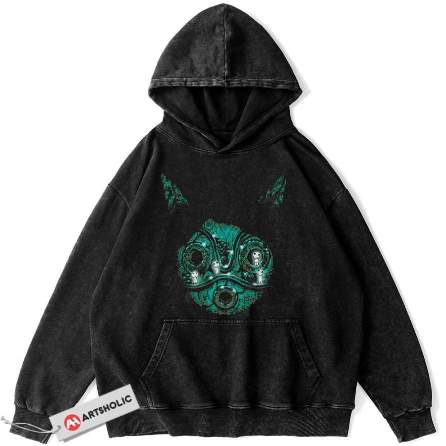 Alternative view of Princess Mononoke Hoodie, Studio Ghibli Hoodie, Anime Hoodie, Vintage Hoodie