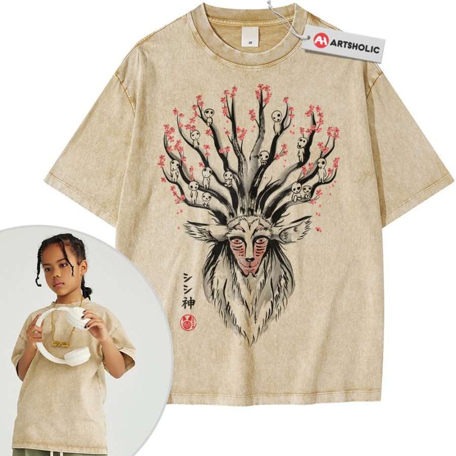 Alternative view of Princess Mononoke Shirt For Kids, Studio Ghibli Shirt For Kids, Anime Shirt For Kids, Vintage Tee For Kids