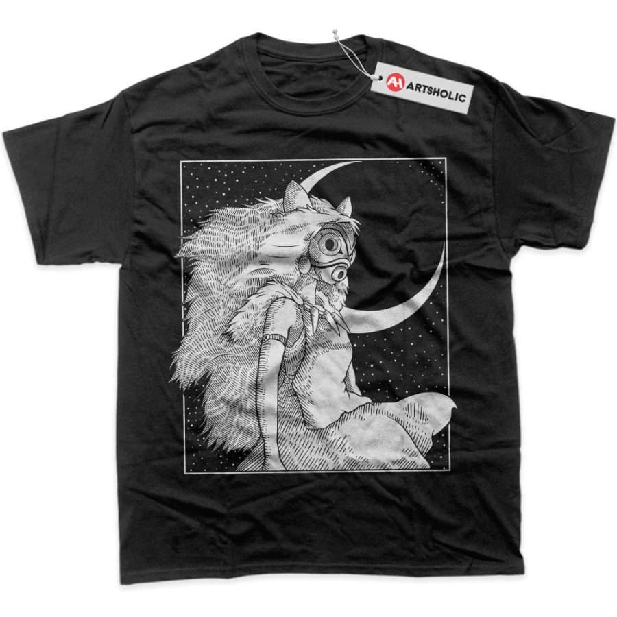 Alternative view of Princess Mononoke Shirt, Studio Ghibli Shirt, Anime Shirt, Graphic Tee