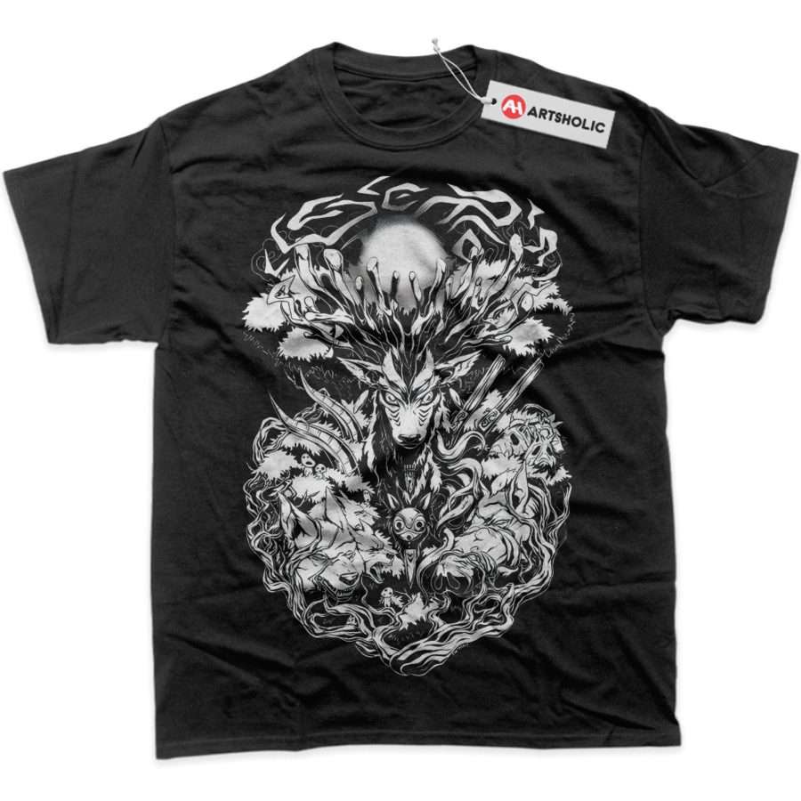 Alternative view of Princess Mononoke Shirt, Studio Ghibli Shirt, Anime Shirt, Graphic Tee