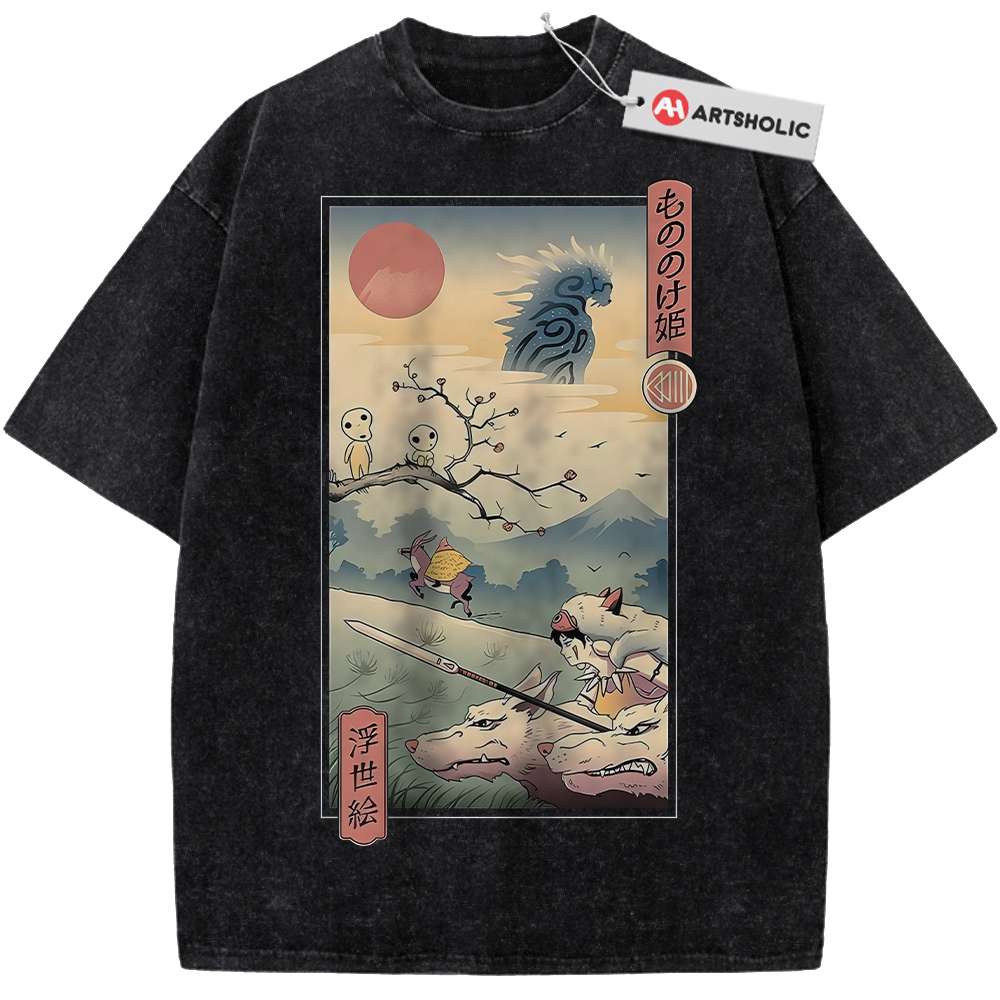 Alternative view of Princess Mononoke Shirt, Studio Ghibli Shirt, Anime Shirt, Vintage T-Shirt