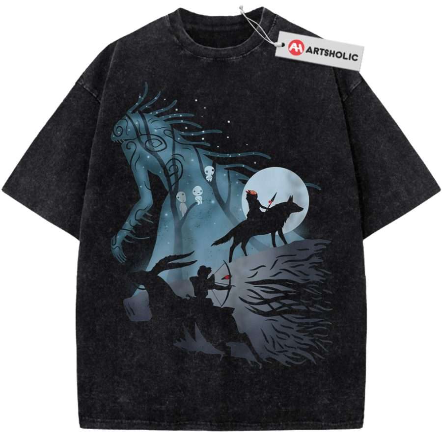 Alternative view of Princess Mononoke Shirt, Studio Ghibli Shirt, Anime Shirt, Vintage Tee