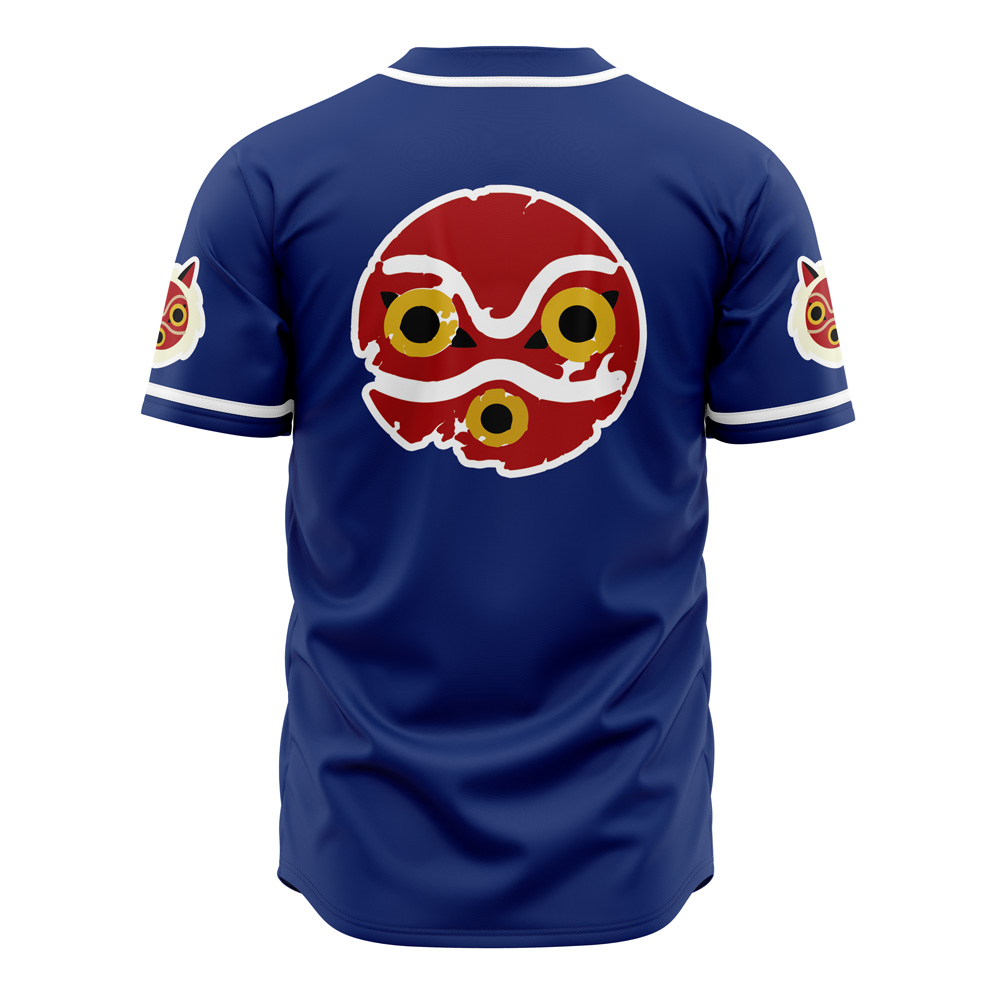 Alternative view of Princess Mononoke Studio Ghibli Custom Baseball Jersey - Otaku Hall