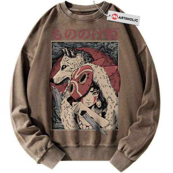 Alternative view of Princess Mononoke Sweatshirt, Studio Ghibli Sweatshirt, Anime Sweatshirt, Vintage Sweater