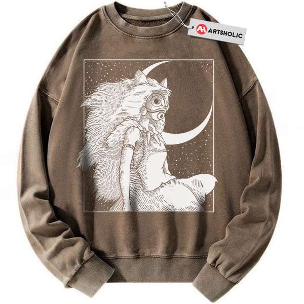 Alternative view of Princess Mononoke Sweatshirt, Studio Ghibli Sweatshirt, Anime Sweatshirt, Vintage Sweatshirt