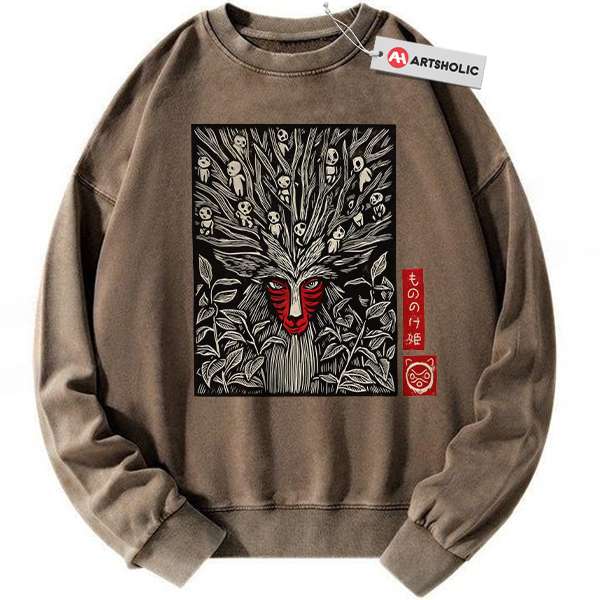 Alternative view of Princess Mononoke Sweatshirt, Studio Ghibli Sweatshirt, Anime Sweatshirt, Vintage Sweatshirt