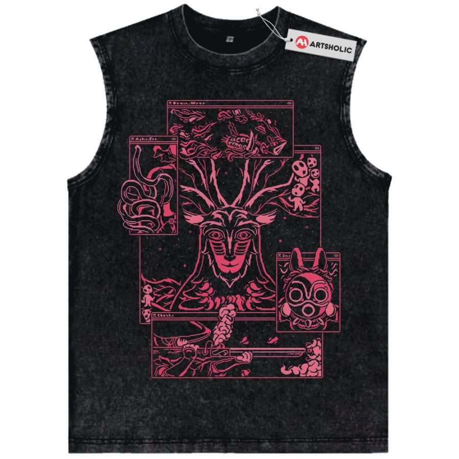 Alternative view of Princess Mononoke Tank Top, Studio Ghibli Tank Top, Anime Tank Top, Vintage Tank Top