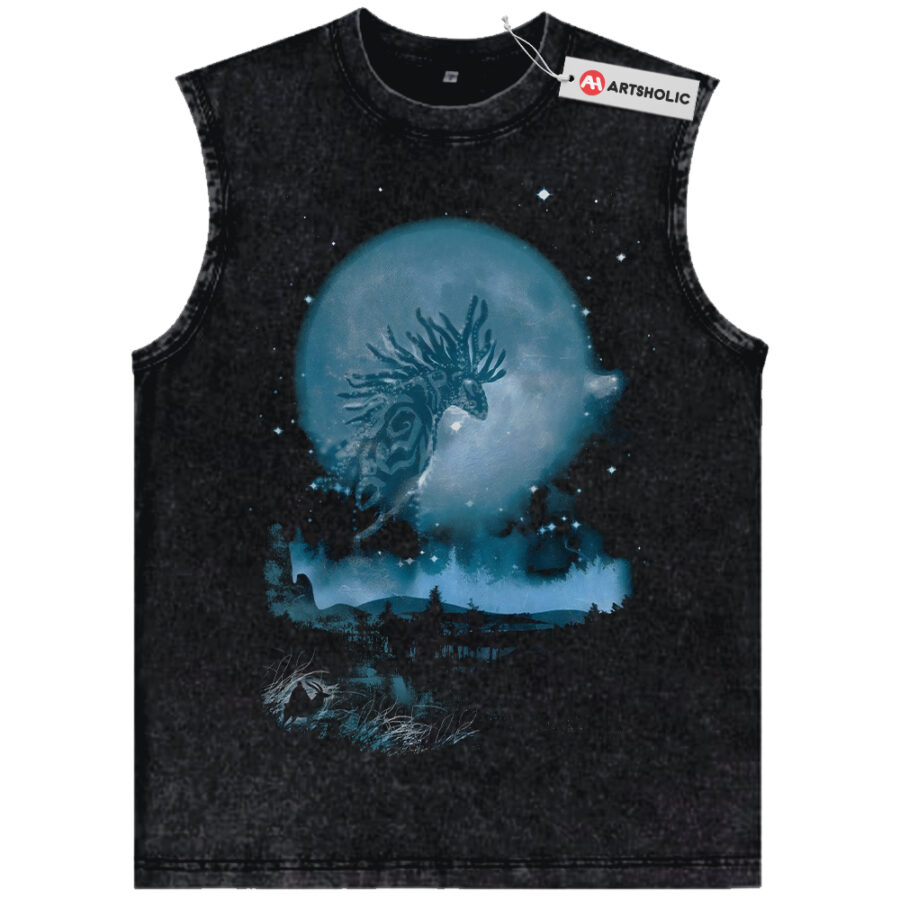 Alternative view of Princess Mononoke Tank Top, Studio Ghibli Tank Top, Anime Tank Top, Vintage Tank Top