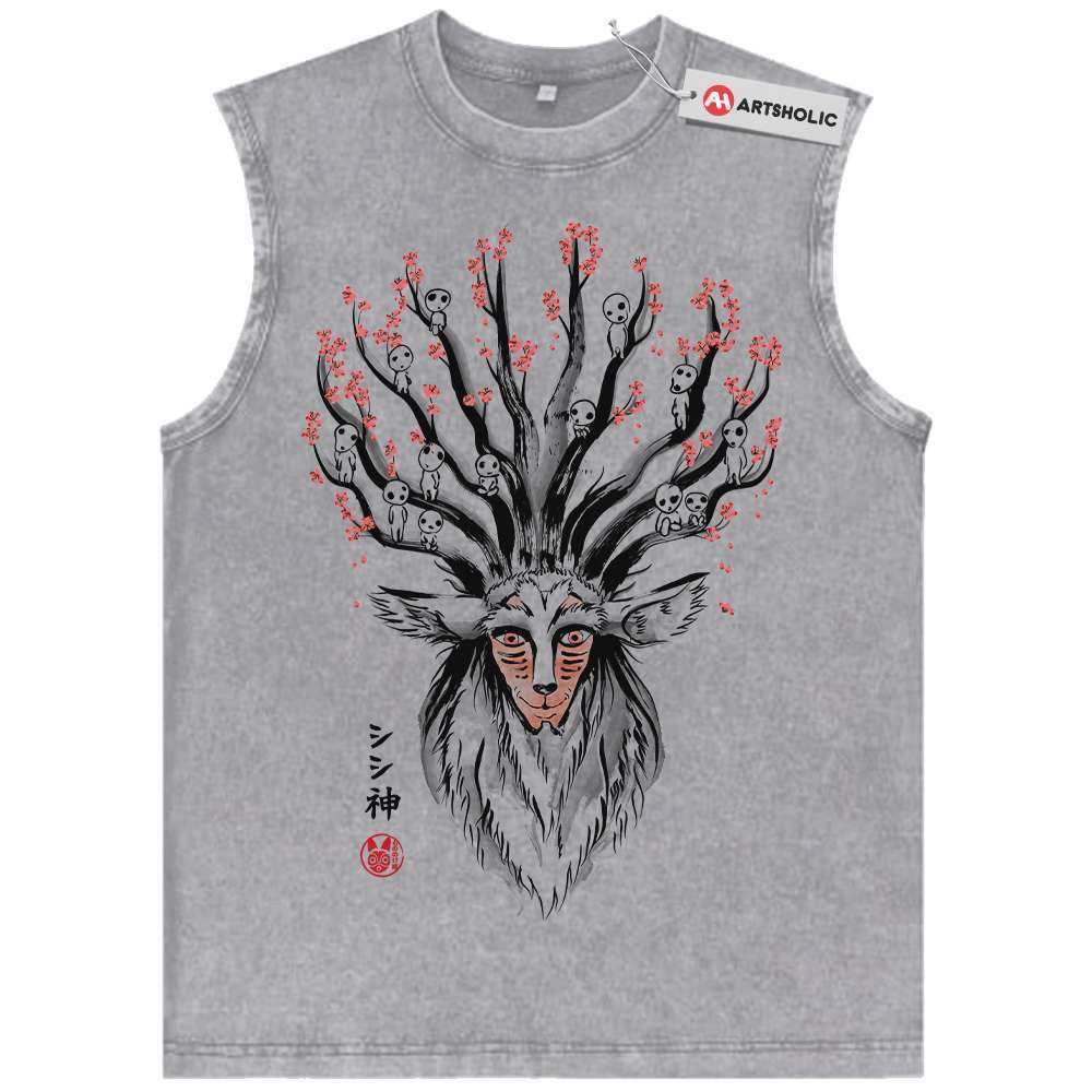 Alternative view of Princess Mononoke Tank Top, Studio Ghibli Tank Top, Anime Tank Top, Vintage Tank Top