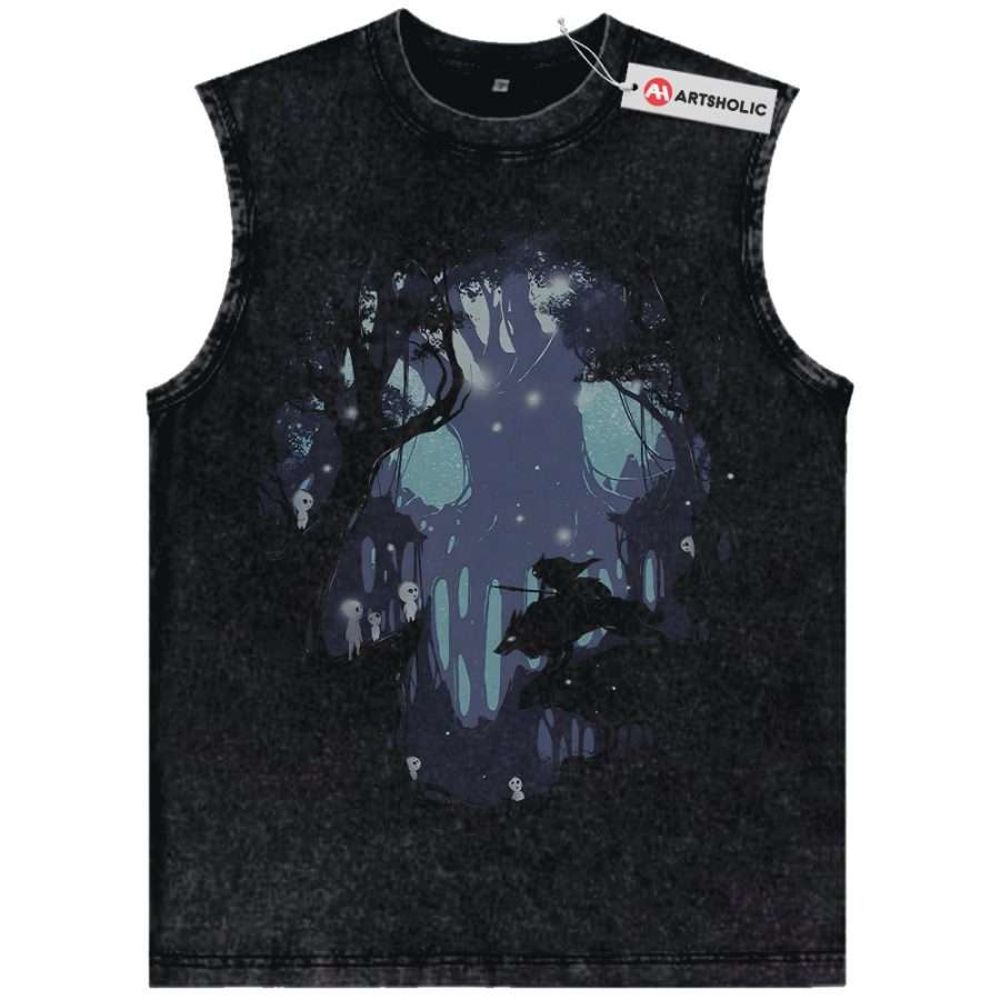 Alternative view of Princess Mononoke Tank Top, Studio Ghibli Tank Top, Anime Tank Top, Vintage Tank Top