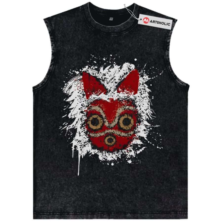 Alternative view of Princess Mononoke Tank Top, Studio Ghibli Tank Top, Anime Tank Top, Vintage Tank Top