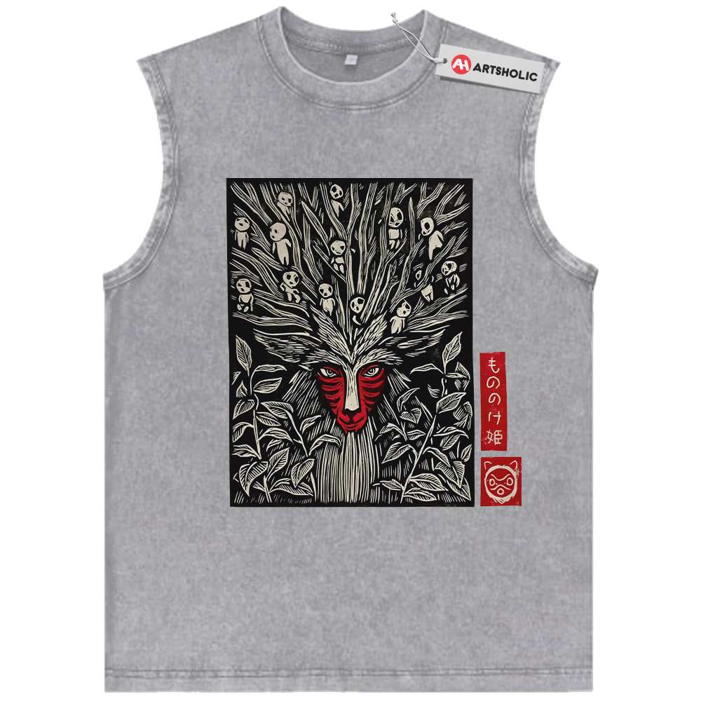 Alternative view of Princess Mononoke Tank Top, Studio Ghibli Tank Top, Anime Tank Top, Vintage Tank Top