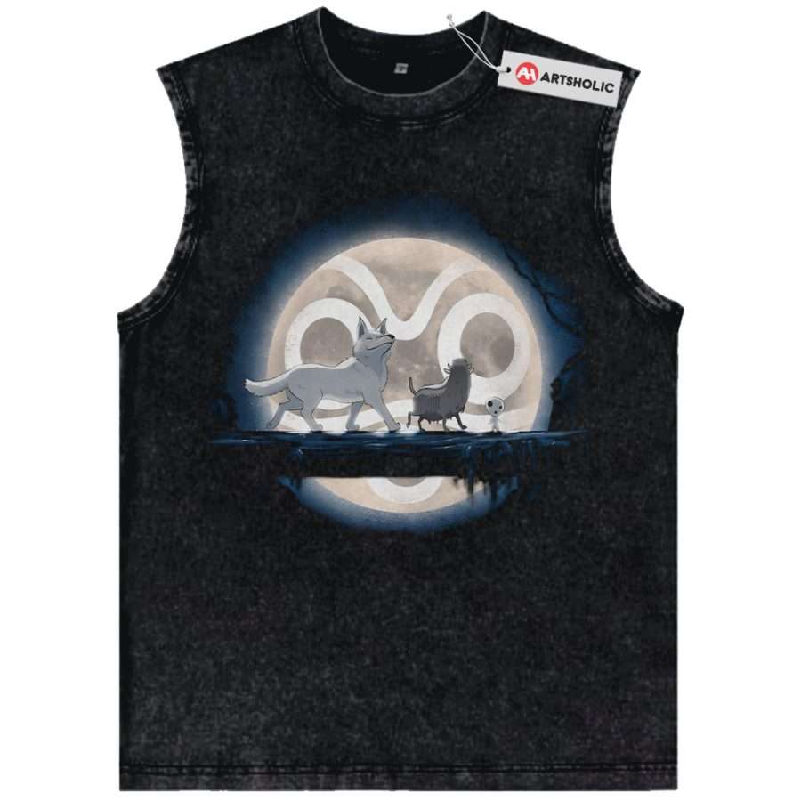 Alternative view of Princess Mononoke Tank Top, Studio Ghibli Tank Top, Anime Tank Top, Vintage Tank Top