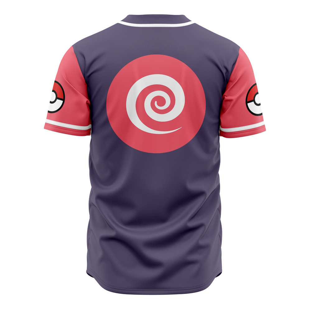 Alternative view of Psybeams Pokemon Custom Baseball Jersey - Otaku Hall