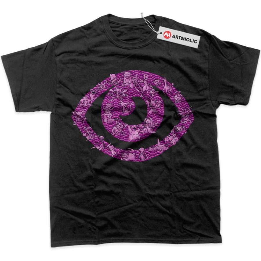 Alternative view of Psychic-Type Pokemon Shirt, Anime Shirt, Graphic Tee