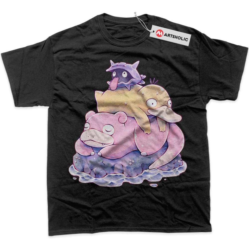 Alternative view of Psyduck Shirt, Slowpoke Shirt, Shellder Shirt, Pokemon Shirt, Anime Shirt, Graphic T-Shirt