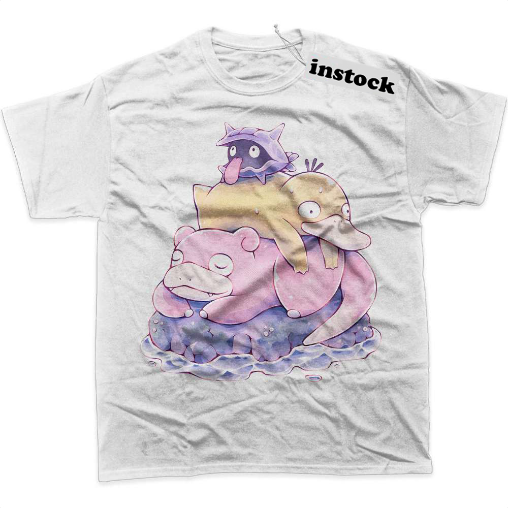 Psyduck Shirt, Slowpoke Shirt, Shellder Shirt, Pokemon Shirt, Anime Shirt, Graphic T-Shirt