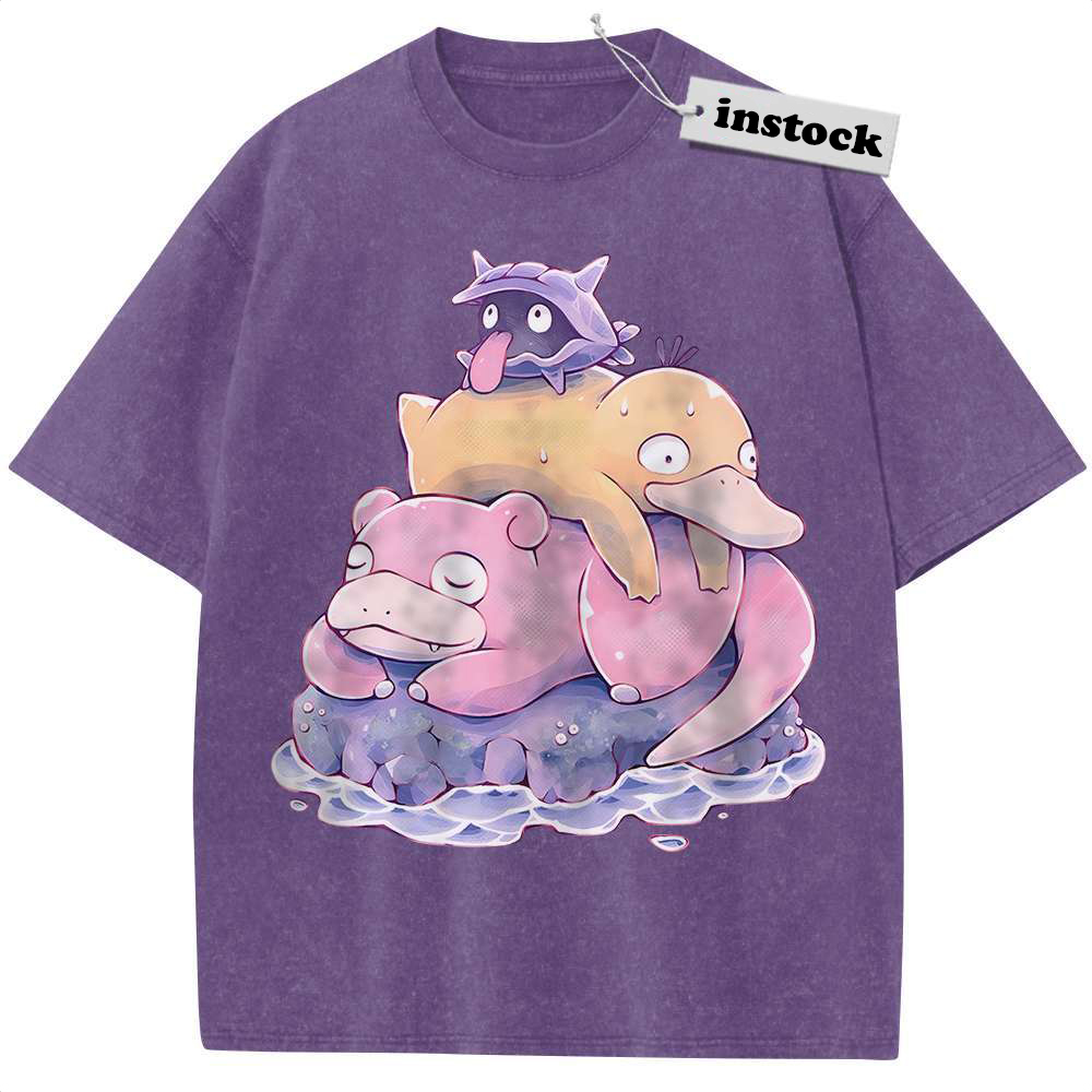Psyduck Shirt, Slowpoke Shirt, Shellder Shirt, Pokemon shirt, Anime Shirt, Vintage T-Shirt
